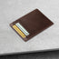 Back of the Dark Brown Leather Credit Card Holder with 2 card slots