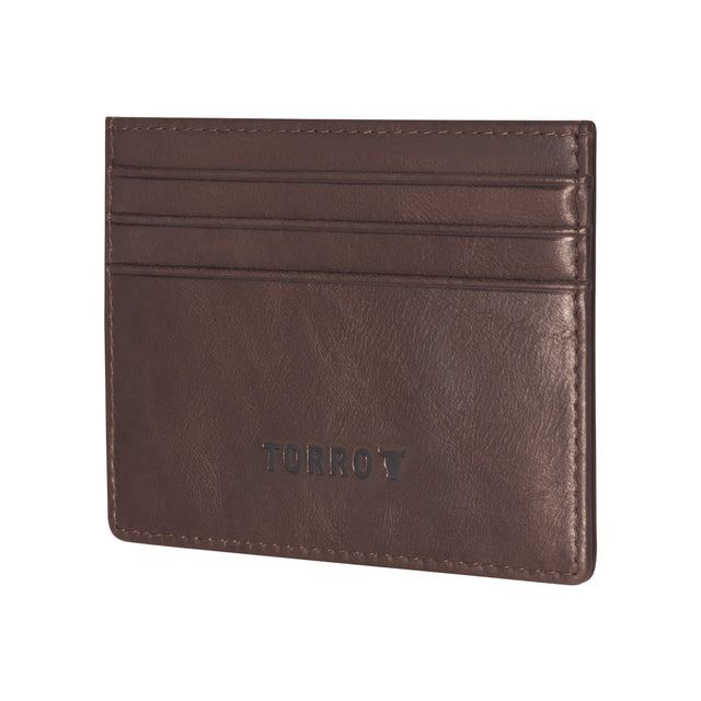 Dark Brown Leather Credit Card Holder