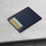 Back of the Navy Blue Leather Credit Card Holder