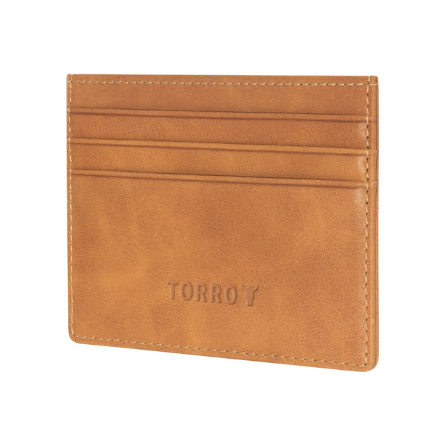 Tan Leather Credit Card Holder