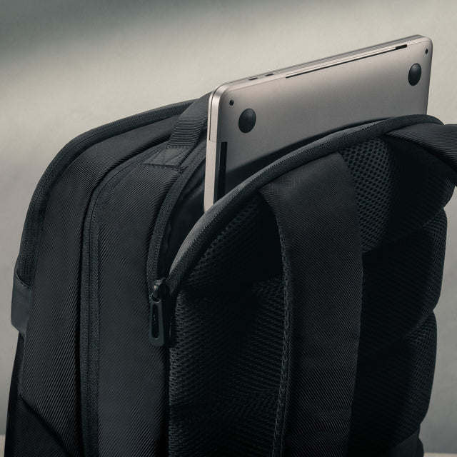 Laptop compartment in the Black Classic Commuter Backpack