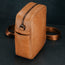 Side pocket on the Tan Leather Crossbody Shoulder Satchel Bag