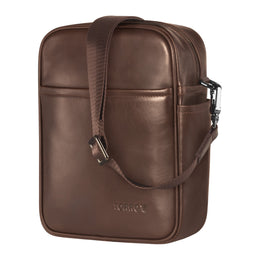 Dark Brown Leather Crossbody Shoulder Satchel Bag