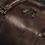 Dark Brown Leather Weekend Duffle Bag