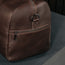 Dark Brown Leather Weekend Duffle Bag