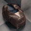 Dark Brown Leather Weekend Duffle Bag