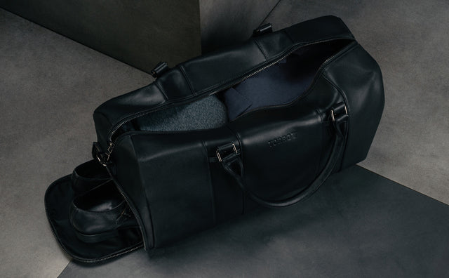 Leather Weekend Duffle Bag Feature Focus