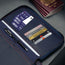 Cards and travel documents in the Navy Blue Family Travel Wallet