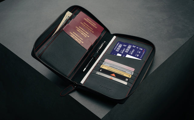 Leather Family Passport Holder and Document Organiser Feature Focus