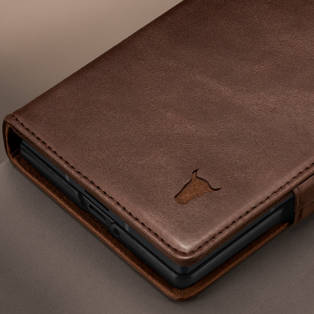 Premium Dark Brown Leather Case for Samsung Galaxy Z Fold8