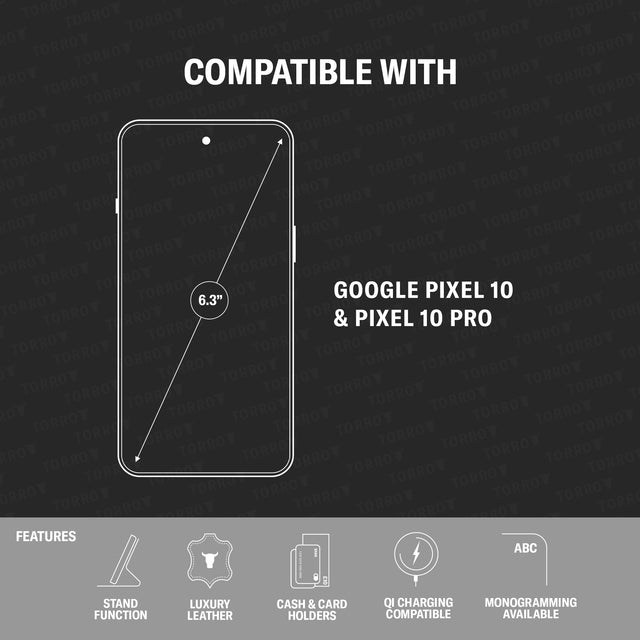 Compatibility of the Black with Red Detail Leather Cse for Google Pixel 10 / 10 Pro.