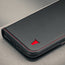 Close up of the Black with Red Stitching Leather Case for the Google Pixel 11 Pro Fold