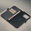 Card slots inside the Black with Red Stitching Leather Case for the Google Pixel 11 Pro Fold