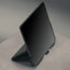 Fully open phone using the stand function of the Black with Red Stitching Leather Case for the Google Pixel 11 Pro Fold