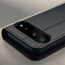 Camera cutout on the Black with Red Stitching Leather Case for the Google Pixel 11 Pro XL