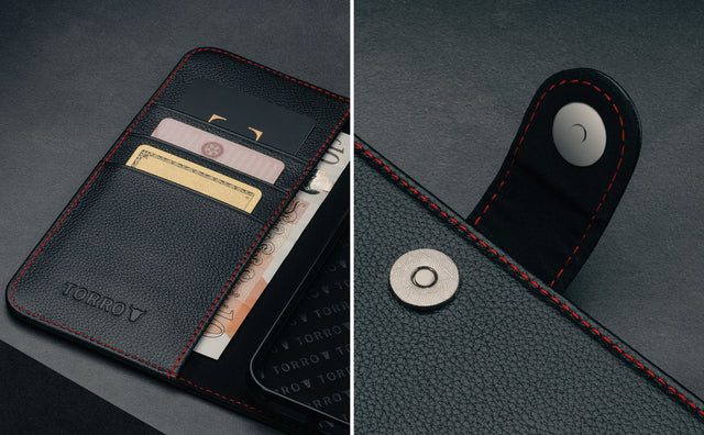 Google Pixel 9 Pro Leather Wallet Case (with Stand function) Feature Focus