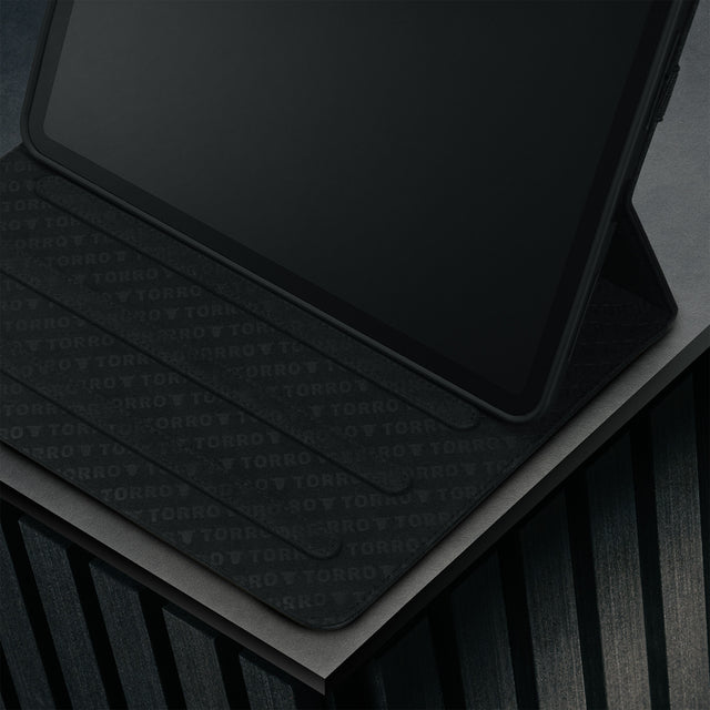 Black with Red Detail Leather Case for iPad Air 11