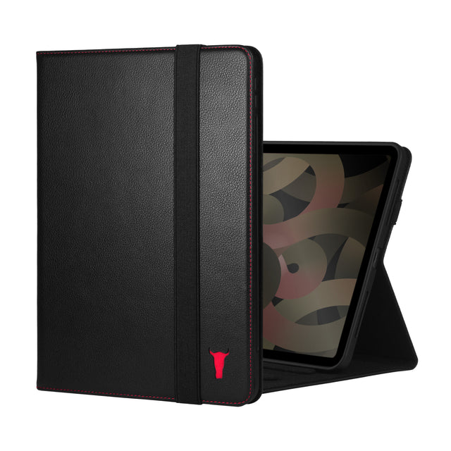 Black with Red Detail Leather Case for iPad Air 11