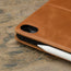 Camera cutout on the Tan Leather Case for iPad Air