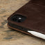 Camera cutout on the Dark Brown Leather Case for Apple iPad Pro 11