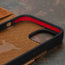 Geometric microfibre lined frame with advanced GEO-AS-3 protection of the Tan Leather Wallet Case for iPhone 15 Plus
