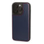 Navy Blue Leather Bumper Case for iPhone 15 Pro