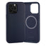 Blue Slimline Leather Bumper Case for iPhone 15 Pro Max