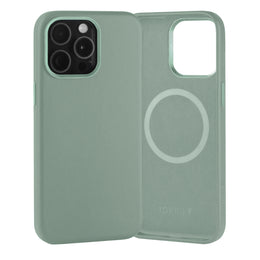 Turquoise Slimline Leather Bumper Case for iPhone 15 Pro Max