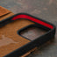 Geometric microfibre lined frame with advanced GEO-AS-3 protection of the Tan Leather Wallet Case for iPhone 15 Pro Max