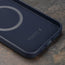 Inside the Navy Blue Slimline Leather Bumper Case for iPhone 15 Pro