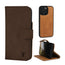 Dark Brown Nubuck Leather Case (with detachable cover) for iPhone 15 Pro Max