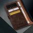 Card slots inside the Dark Brown Leather Case for iPhone 16 Pro