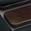 Dark Brown Leather Slimline Bumper Case for iPhone 16