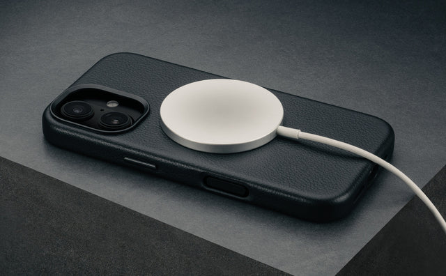 iPhone 16 Leather Slimline Bumper Case (MagSafe Compatible) Feature Focus