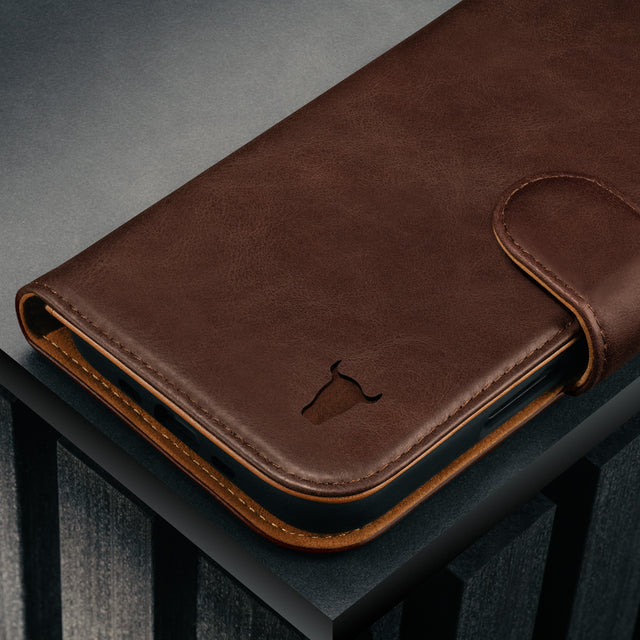 Dark Brown Leather Detachable Case for iPhone 17 Air