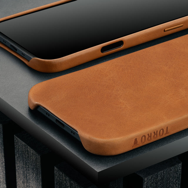 Tan Leather Bumper Case for iPhone 17 Air