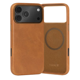 Slimline Light Brown / Tan Leather Bumper Case for iPhone 17 Pro Max