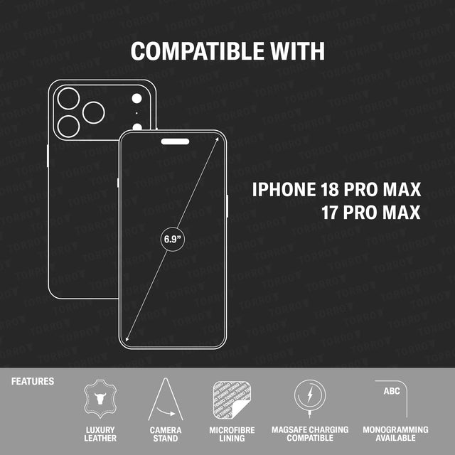 Compatibility and features of the Leather Bumper with Camera Stand for iPhone 17 Pro Max