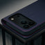 Camera cutout on the Navy Blue Leather Case for iPhone 17 Pro