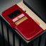 Card holder inside the Red Leather Case for iPhone 17