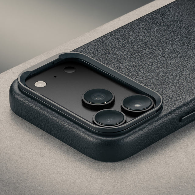 Camera cutout and stand function of the Black Leather Bumper Case (with Camera Stand) for iPhone 18 / 17 Pro Max