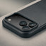 Camera cutout and stand function of the Black Leather Bumper Case (with Camera Stand) for iPhone 18 / 17 Pro Max