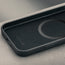 Microfibre lined frame of the Black Leather Bumper Case with Rotating Stand for iPhone 17 Pro