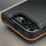 Camera cutout on the Black Leather 2-in-1 Detachable Wallet Case for iPhone Ultra