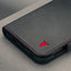 Black with Red detail Leather Wallet Case for the iPhone Ultra