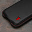 Black (with Red Stitching) Leather Pouch Case for iPhone Pro Models