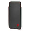 Black (with Red Stitching) Leather Pouch Case for iPhone Pro Models