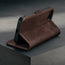 Stand function of the Dark Brown Leather Wallet Case for iPhone SE4 (2025)