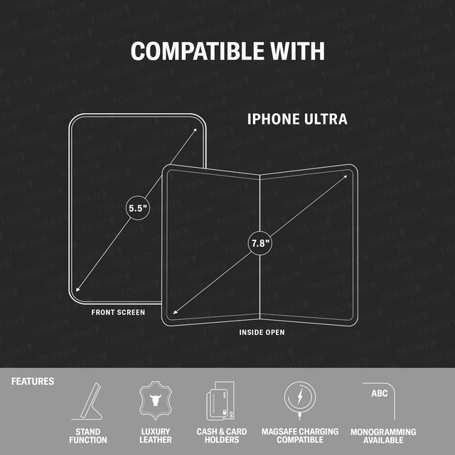 Compatibility and features of the Leather Wallet Case for the iPhone Ultra