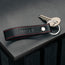 Black Leather (with red stitching) keyring